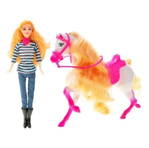Bábika jazdca s hnedým koníkom