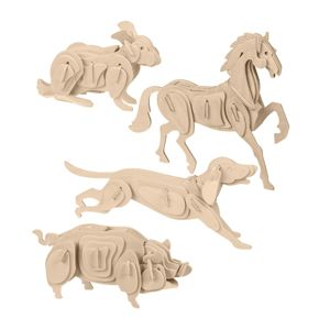 Drevené 3D puzzle - domáce zvieratá