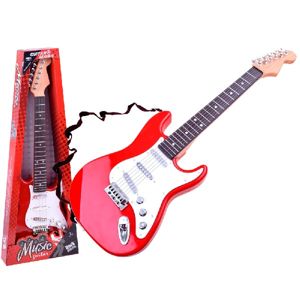 Elektrická rocková gitara červená