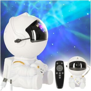 Hviezdny projektor Astronaut s hviezdou a s diaľkovým ovládaním biely