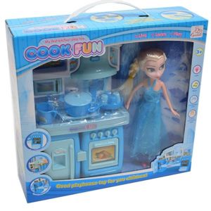 Kuchynka pre bábiky z krajiny ľadu s princeznou Elsou