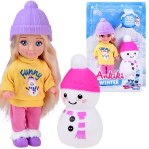 Malá bábika so snehuliakom