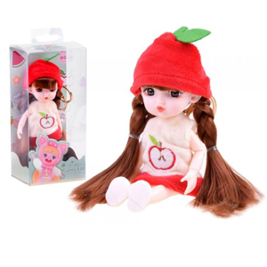 Malá ovocná bábika jabĺčko - červená