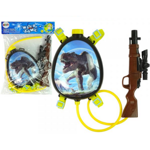 Pištoľ na vodu so zásobníkom s obrázkom dinosaura modrý