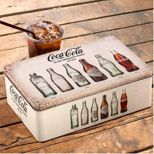 Plechová Retro Krabica Coca-Cola