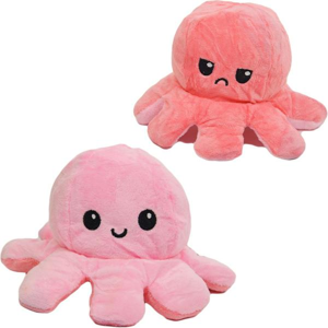 Plyšová obojstranná chobotnica ružová