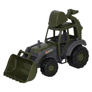 Vojenský traktor nakladač + báger